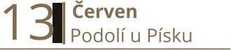 13   Červen Podolí u Písku